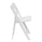 Global Industrial Folding Chair W/White Vinyl Padded Seat, White, Resin Frame B1105817 - alternate 4